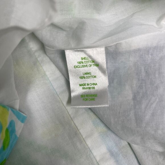 Lilly Pulitzer Women's Dress Size 00 White Green Blue Gold Sleeveless - Picture 6 of 7